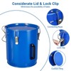Fryer Grease Bucket 6 Gal, Fryer Oil Bucket with Lid, Coated Carbon Steel Oil Filter Pot with Rust-Proof Coating, with Lock Clips & Filter Bag - 2 of 4