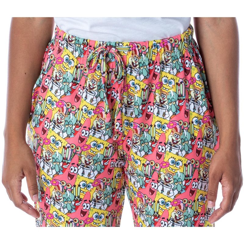 Nickelodeon Womens' SpongeBob SquarePants Patrick Character Pajama Pants Multicolored, 3 of 5