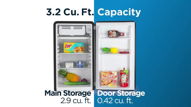 COMMERCIAL COOL Retro Refrigerator 3.2 Cu. Ft., 2 of 9, play video
