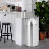 13 Gallon/50 L Round Commercial Trash Can, Fingerprint-Proof Stainless Steel Tall Garbage Can with Push Lid - 4 of 4