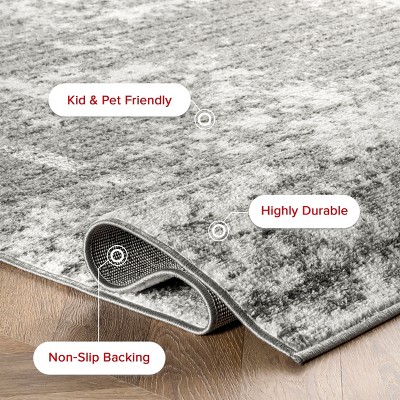 Deedra Modern Abstract Gray 32" Non-Slip Area Rug