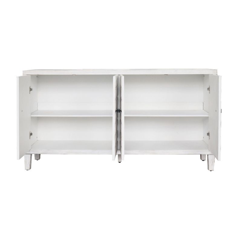 4 Door Accent Cabinet, Decorative Storage Cabinets with Adjustable Shelves - Maison Boucle, 5 of 8