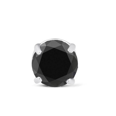 Pompeii3 1/4 Ct  Black Diamond Single Stud 14k White Gold