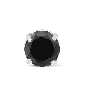 Pompeii3 1/4 Ct  Black Diamond Single Stud 14k White Gold - 1 of 4