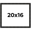 PosterPalooza | 20x16 Thin Barnwood Picture Frame, UV Acrylic, 2 Finishes - Grey and Black - 2 of 4