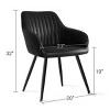Faux Leather Dining Chairs Set of 4,Seat Width 19” Upholstered  Dining Chair for Kitchen,Dinging Room,Living Room,Farmhouse Furniture-Tanpinhause - 4 of 4