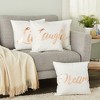 Juvale Set of 4 Modern Throw Pillow Covers for Couches and Sofas, Home Decor, Live Laugh Love Dream, Rose Gold Prints, 17 x 17 in - 2 of 4