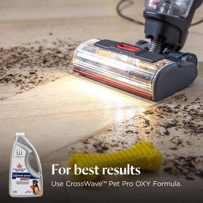 ‼️has mild stains and dust ‼️BISSELL CrossWave EdgeFind Pet Hair Pick-Up Floor Cleaner 4223 25' 10.5 Cleaning Path Red