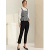 Allegra K Women's Vintage Peplum Hem Button Racerback Dressy Waistcoat Vest - 2 of 4