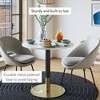 Nathan James Bistro Dining Table Faux Marble and Black Metal/Gold: Round, Pedestal Base, 2-Seater, 31" Width - 4 of 4