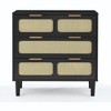 NicBex 3-Drawer Dresser for Bedroom,Modern Dressers with Rattan Drawers,Farmhouse Wooden Storage Chest of Drawers for Living Room,Hallway,Entrance - 4 of 4