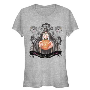 Juniors Womens Snow White and the Seven Dwarves Evil Queen Pumpkin T-Shirt - 1 of 3