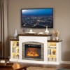 Farmhouse 70'' TV Stand For Tvs Up To 80'' With Electric Fireplace And Adjustable Shelves - 2 of 4
