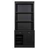 Tall Bookcase with Drawer and Glass Doors, Freestanding MDF Bookcase with Open Shelves for Living Room, 83.4 in-3irtyhousy - 3 of 4