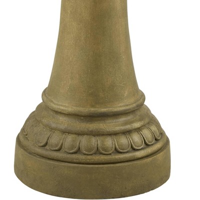 Sag Harbor Rustic Stone 66" Outdoor Floor Water Fountain with LED Light