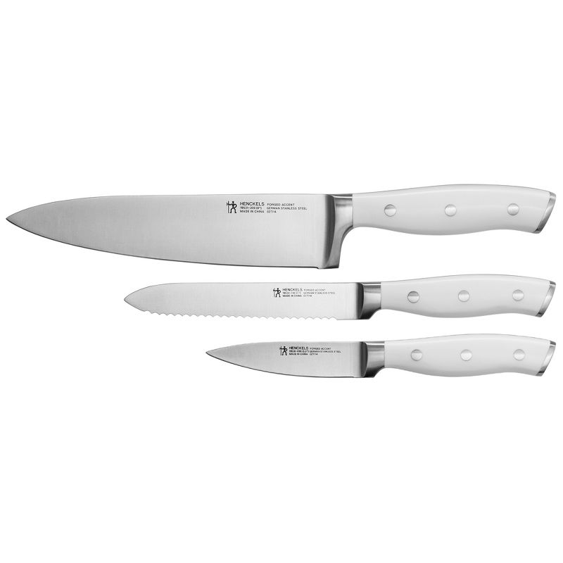Henckels Forged Accent 3-pc Starter Knife Set - White Handle, 1 of 4