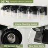 AndMakers 30.8 in. 5-Light Matte Black Wall Sconce with Clear Glass Shade - 4 of 4
