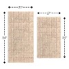 Knightsbridge Summer Tile 220 GSF Non Skid Back Bath Rug Set - 2- Piece - 17"x24" and 21"x34", Natural - 2 of 2