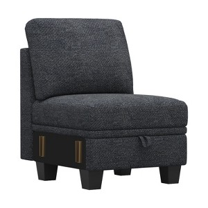 Belffin 22.8 Single Seat Module - Compact Chenille Sofa with Hidden Storage & Tool-Free Assembly - 1 of 4