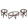 NicBex Modern Round/Oval Coffee Table Wood Base & Transparent Glass Top Multi-Functional for Study, Office, Terrace - 4 of 4