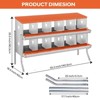 Chicken Nesting Boxes, Two-Tier Metal Chicken Egg Laying Box,Large Vented Holes for Egg Collection - 2 of 4