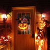 Hachikiko 10 Inch Lighted Halloween Wooden Pumpkin, Maple Leaves/Berries/Witch's Hat for Indoor/Outdoor Decor - 2 of 4