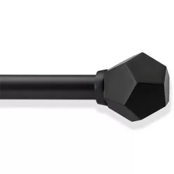 66"-120" Faceted Curtain Rod Matte Black - Project 62™