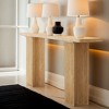 Hommoo Modern Console Table with Crossed Legs Beige - 3 of 4