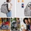 Itopfox Unisex Baby Diaper Backpack with Changing Station, USB Port, Insulated Case, Waterproof Travel Bag for Newborns (Grey) - 3 of 4