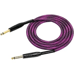 Kirlin IWB Black/Purple Woven Instrument Cable 1/4" Straight - 1 of 3