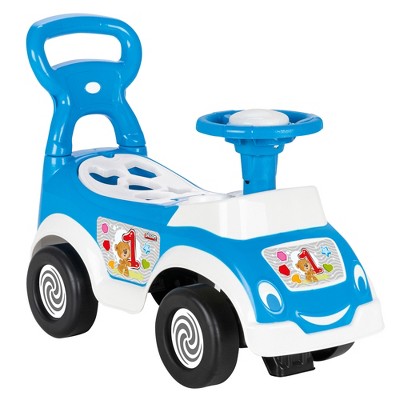 Pilsan 07 826 My First Push Car with Shape Block Seat Kids Toy Vehicle with Removable Handle Backrest and Mechanical Horn for Ages 1 year and Up