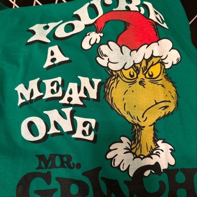 Junior's Dr. Seuss Christmas The Grinch You're a Mean One Portrait T-S –  Fifth Sun