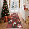 Christmas Area Rug for Living Room, Washable Cute Winter Home Decor Rugs for Bedroom Nursery Kids Room, Patchworked Non Slip Carpet - 2 of 4