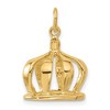 Black Bow Jewelry 14k Yellow Gold 3D Crown Charm or Pendant, 14mm (9/16 inch) - 3 of 4