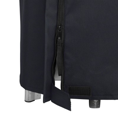 Black Water-Resistant Stand-Up Patio Heater Cover with Zippered Access