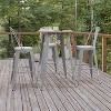 Flash Furniture Declan Commercial Indoor/Outdoor Bar Top Table, 30" Round All Weather Poly Resin Top with Steel base - 3 of 4