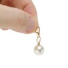 Unique Bargains Round Pearl Pendant Shoelace Charms Beige 1 Pair - 3 of 4