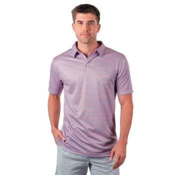 Burnside Men's Burn Golf Polo Shirt | Blue, Red or Navy  Striped