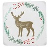 3.75 In Woodland Animal Coaster Set/4 Fiox Deer Cardinal Coasters - 2 of 4