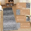 Boho Chic Washable Thin Area Rug, Elegant Foldable Non Slip Carpet for Entryway, Living Room, Bedroom - 4 of 4