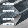 Acekool Modern Geometric Rug - Washable 5x7 Non-Slip Area Carpet in Black & Grey - 4 of 4