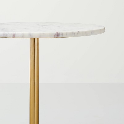 Marble Top Accent Side Table Brass/White - Hearth &#38; Hand&#8482; with Magnolia_4