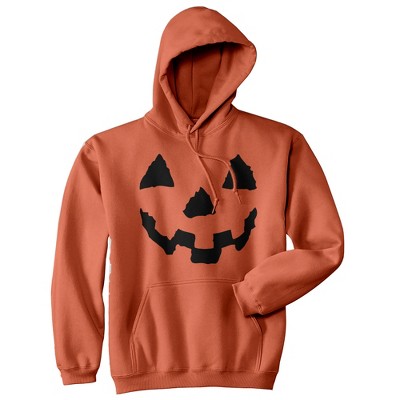 Adult Pumpkin Face Hoodie Funny Jack-O-Lantern Halloween Hooded Sweatshirt - Crazy Dog Hoodie