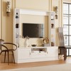 FUFU&GAGA White Entertainment - center TV Cabinet: Ample Storage, Modern Design, Smooth Operation - 2 of 4