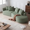 112" Oversize Modern Chenille Modular Sectional Sofa with 4 Pillows, Cloud-Style 4-Seat Couch for Living Room or Apartments - The Pop Home - 3 of 4