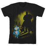 Batman Spotlight Shadow Black T-shirt Toddler Boy to Youth Boy