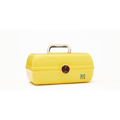 bright yellow luggage