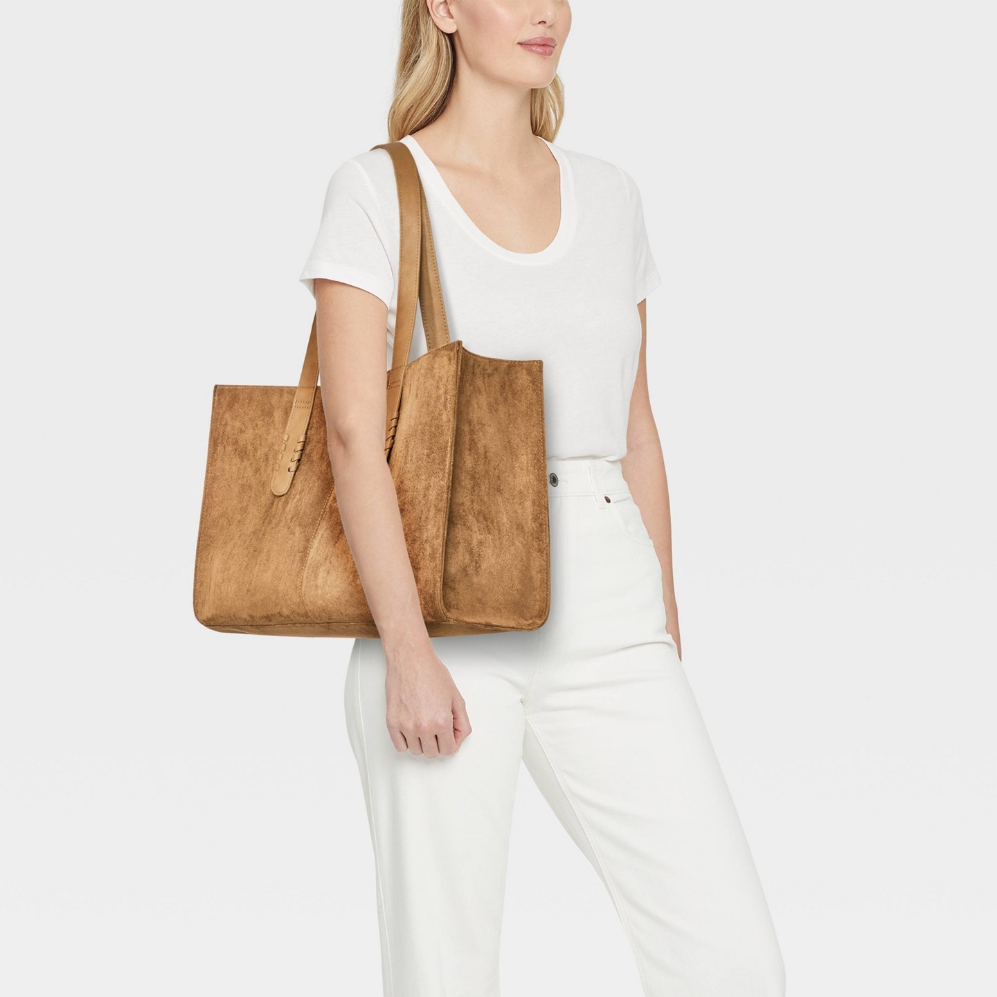 Сумка Universal Thread Faux Suede Casual, цвет: Светлый коричневый — фото 2