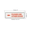 Unique Bargains Acrylic Self-Adhesive Decor Please Use Other Door Left Arrow Sign - 2 of 4