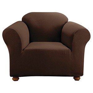 Stretch Subway Chair Slipcover Chocolate - Sure Fit, Brown